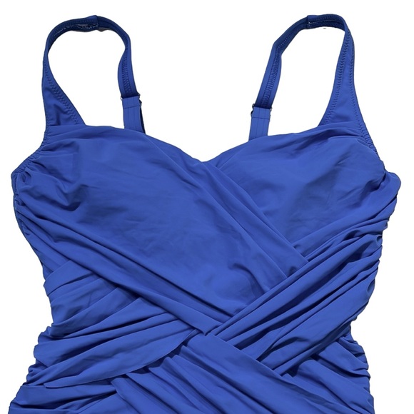 NWOT Gottex Lattice V-Neck Surplice One Piece - Picture 4 of 13